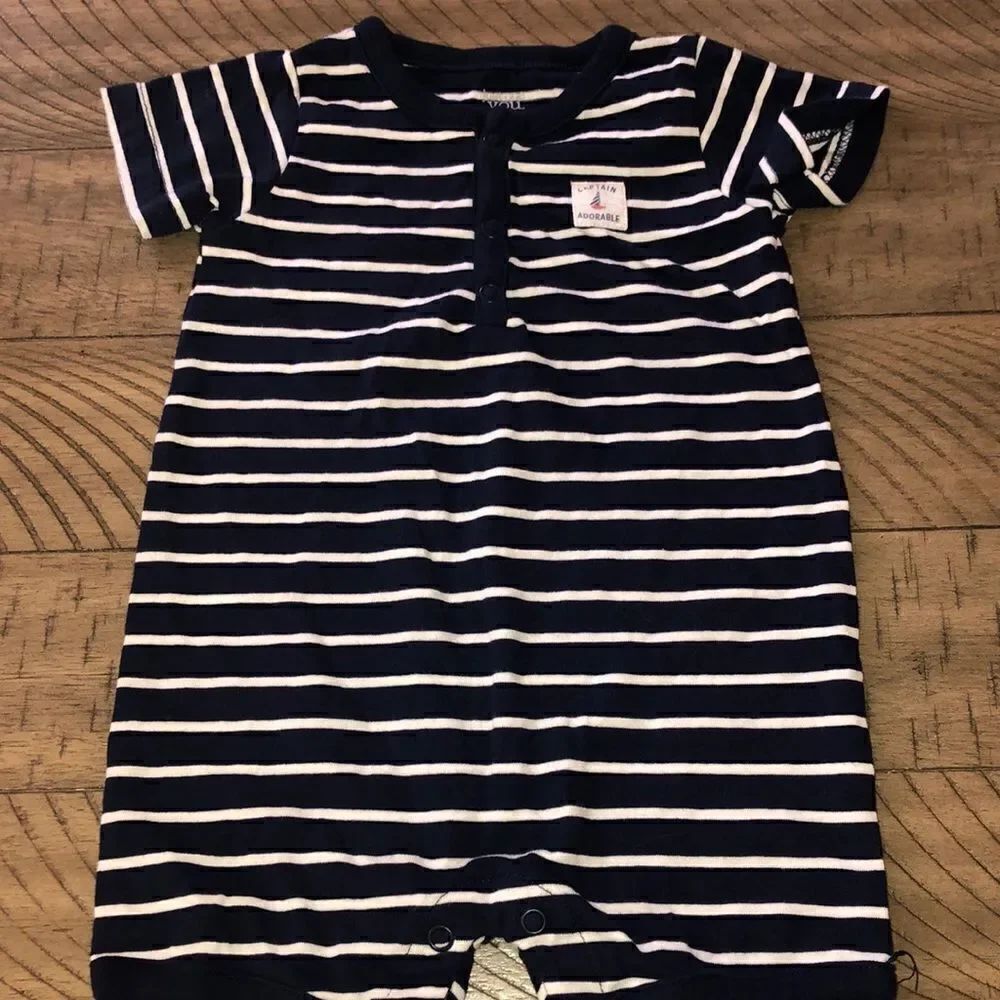 Captain 👩✈️ 👩✈️ Adorable! Carters Onesie Snap Bottom for Easy In and Out.